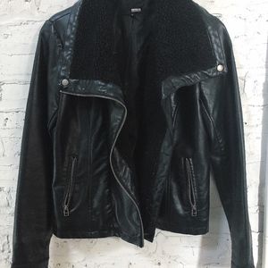 Vegan Leather Moto Jacket